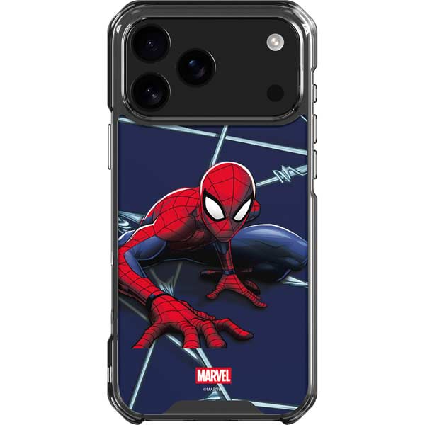 Marvel Spiderman Crawling Spiderman iPhone 17 Pro Max Clear Case Marvel Spiderman Crawling Spiderman iPhone 17 Pro Max Clear Case