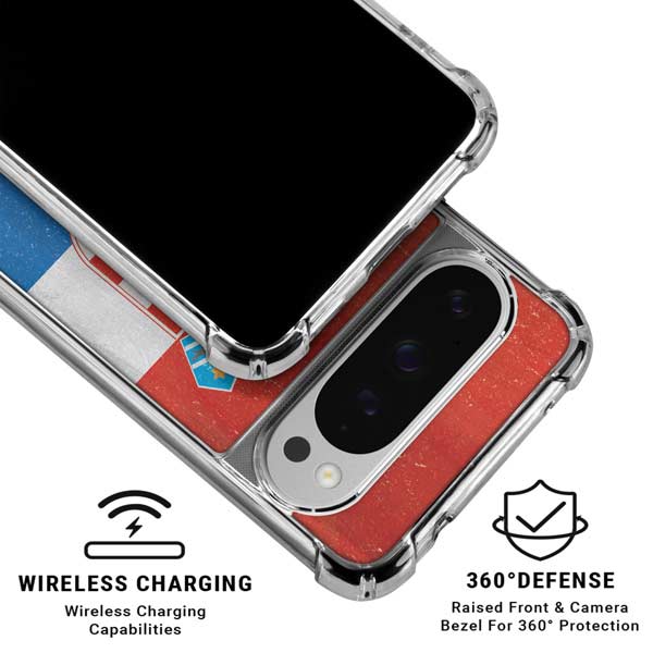 Croatia Flag Distressed Google Pixel 10 Pro Clear Case