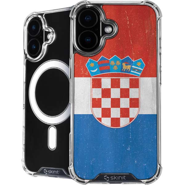 Croatia Flag Distressed iPhone 17 MagSafe Case