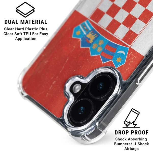 Croatia Flag Distressed iPhone 17 MagSafe Case