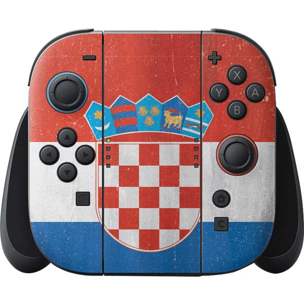 Croatia Flag Distressed Nintendo Skins