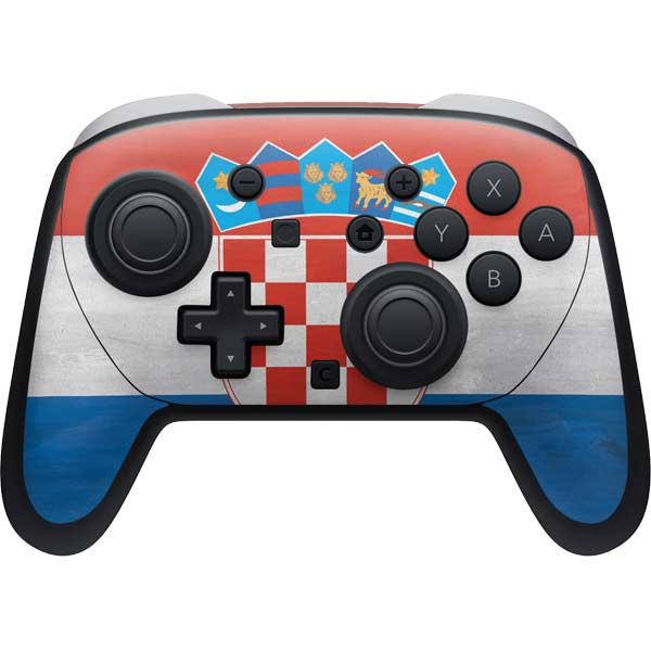 Croatia Flag Distressed Nintendo Skins