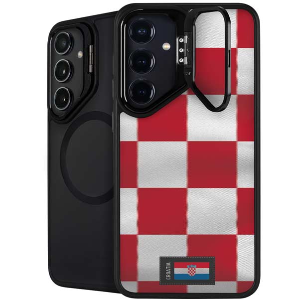 Croatia Soccer Flag Galaxy S26 Plus Kickstand Case
