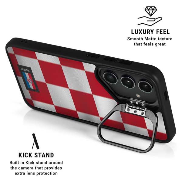 Croatia Soccer Flag Galaxy S26 Plus Kickstand Case