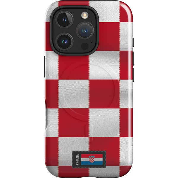 Croatia Soccer Flag iPhone 16 Pro Magsafe Impact Case