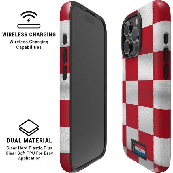 Croatia Soccer Flag iPhone 16 Pro Magsafe Impact Case