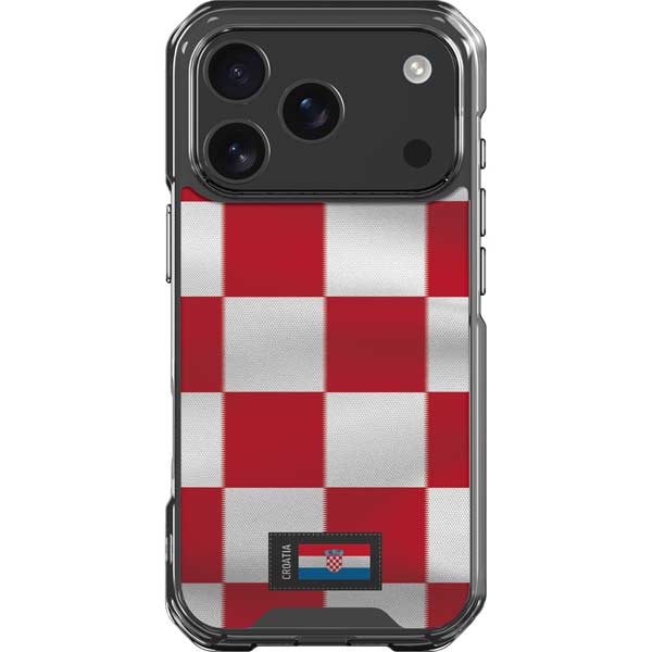 Croatia Soccer Flag iPhone 17 Pro Clear Case