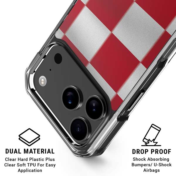 Croatia Soccer Flag iPhone 17 Pro Clear Case
