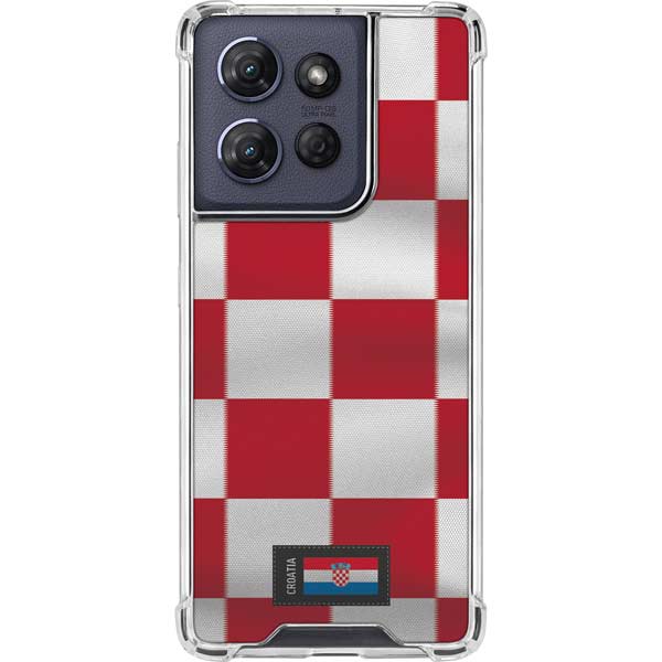 Croatia Soccer Flag Moto G 5G (2025) Clear Case