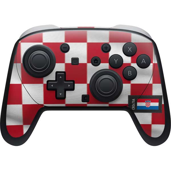 Croatia Soccer Flag Nintendo Switch 2 (2025) Pro Controller Skin