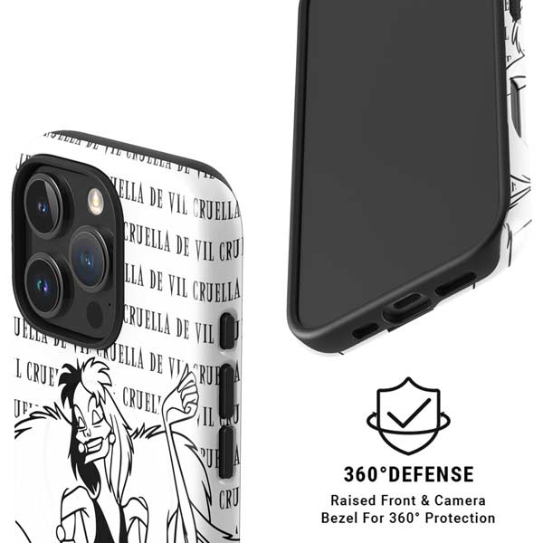 Disney Villains Cruella de Vil Black and White iPhone 16 Pro Max Magsafe Impact Case