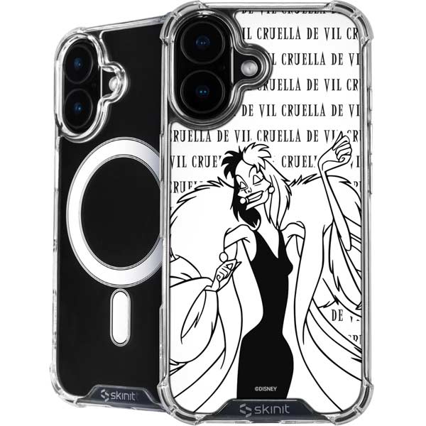 Disney Villains Cruella de Vil Black and White iPhone 17 MagSafe Case