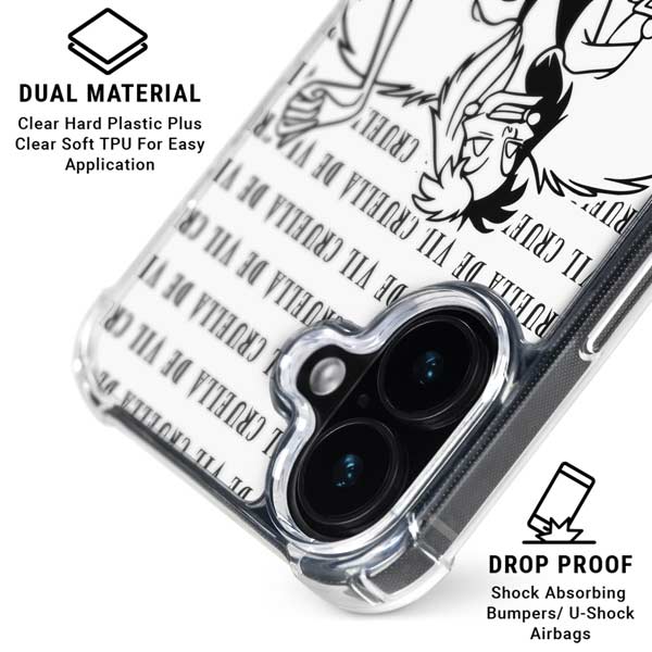 Disney Villains Cruella de Vil Black and White iPhone 17 MagSafe Case