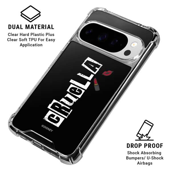 Disney Cruella (2021) Logo and Lipstick Google Pixel 10 Pro Clear Case