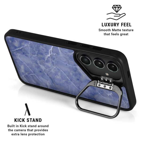 Crushed Blue Galaxy S26 Kickstand Case