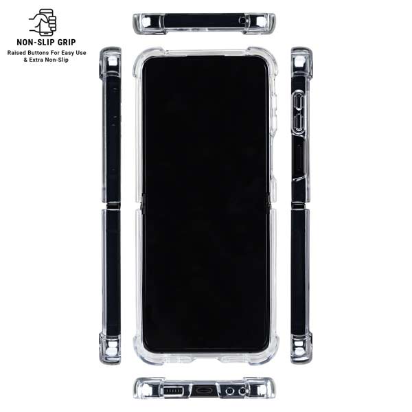 Crystal Turquoise Galaxy Z Flip7 Clear Case