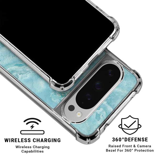 Crystal Turquoise Google Pixel 10 Pro Clear Case
