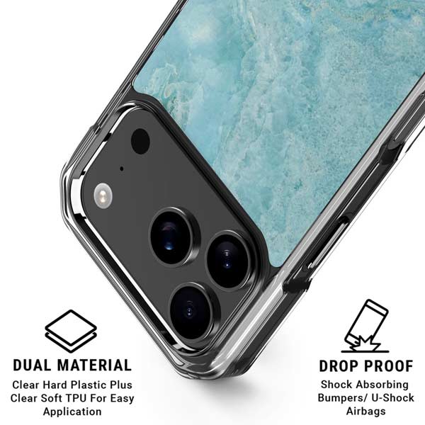 Crystal Turquoise iPhone 17 Pro Clear Case