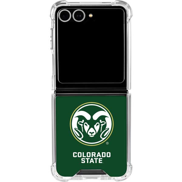 Colorado State University CSU Rams Logo Galaxy Z Flip7 Clear Case
