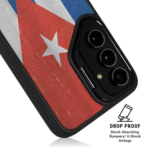 Cuban Flag Distressed Galaxy S26 Plus Kickstand Case
