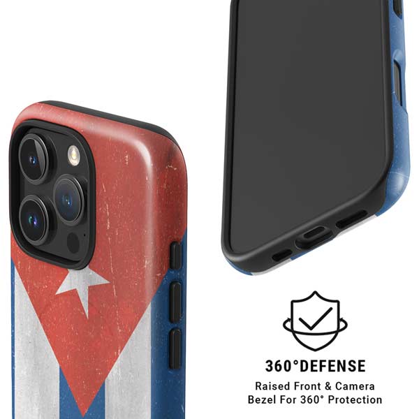 Cuban Flag Distressed iPhone 16 Pro Max Magsafe Impact Case