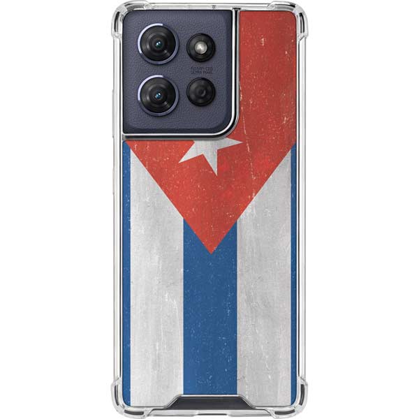 Cuban Flag Distressed Moto G Power 5G (2025) Clear Case