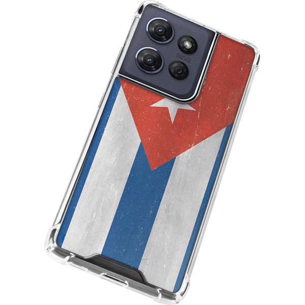 Cuban Flag Distressed Moto G Power 5G (2025) Clear Case
