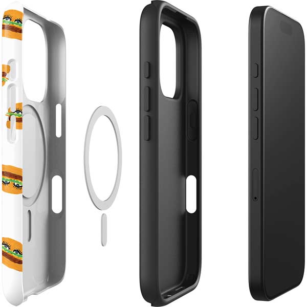 Bouffants and Broken Hearts Cute Burgers iPhone 16 Pro Magsafe Impact Case