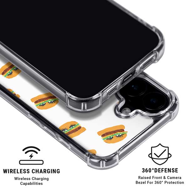 Bouffants and Broken Hearts Cute Burgers iPhone 17 Clear Case
