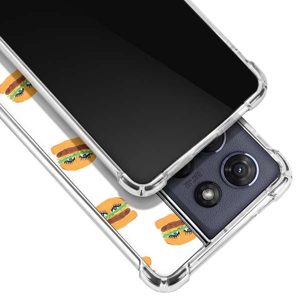 Bouffants and Broken Hearts Cute Burgers Moto G 5G (2025) Clear Case