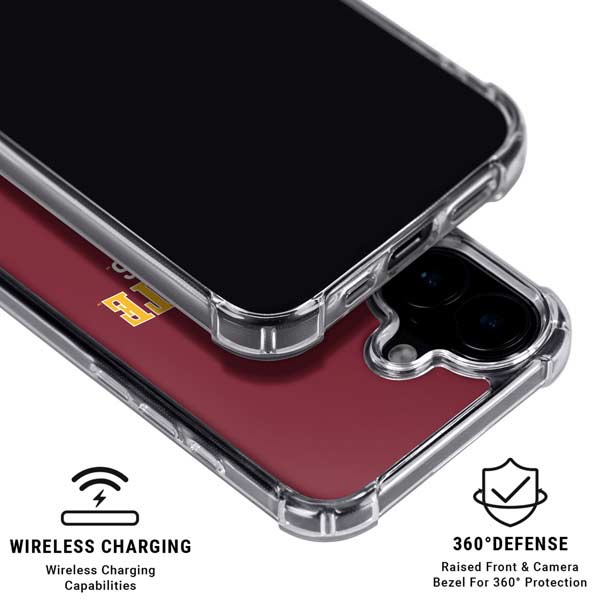 Iowa State University Collegiate Text iPhone 17 Clear Case