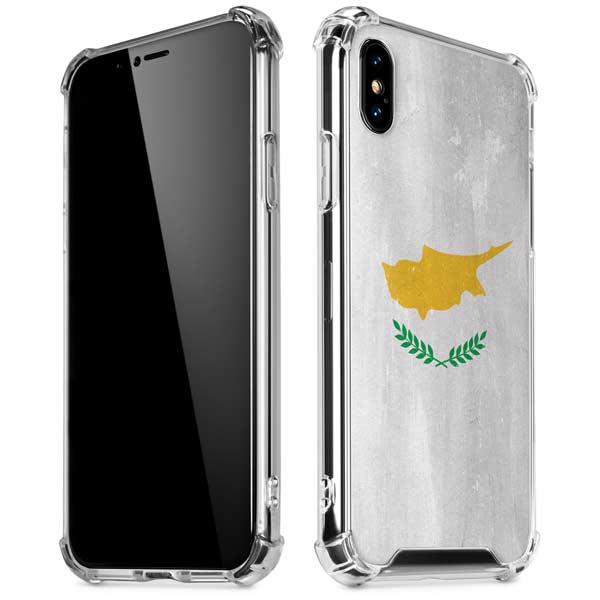 Cyprus Flag Distressed iPhone X/XS Clear Case
