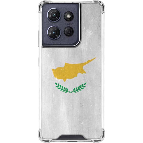 Cyprus Flag Distressed Moto G Power 5G (2025) Clear Case