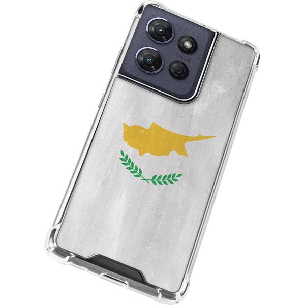 Cyprus Flag Distressed Moto G Power 5G (2025) Clear Case