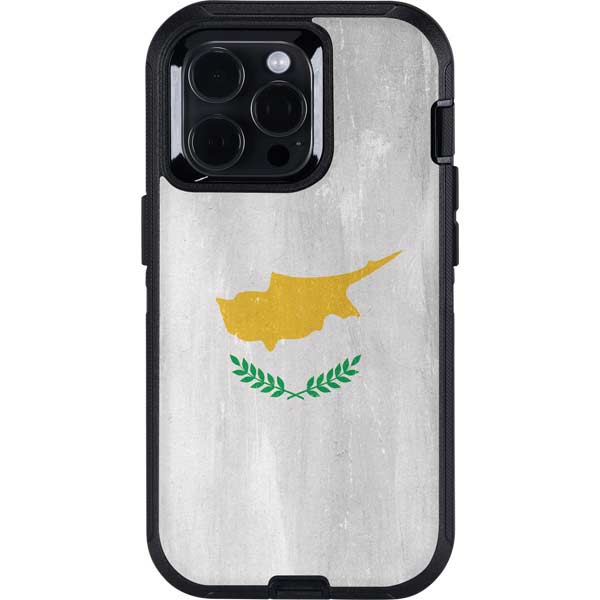 Cyprus Flag Distressed Otterbox Defender iPhone Skin