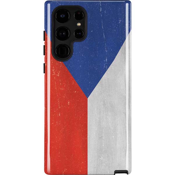 Czech Republic Flag Distressed Galaxy Cases