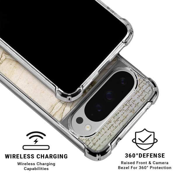Da Vinci - The Proportions of Man by Da Vinci Google Pixel 10 Pro Clear Case