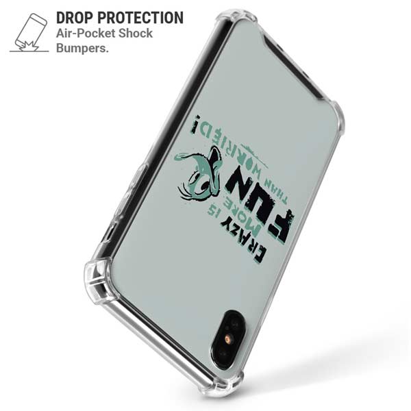 Looney Tunes Daffy Duck Crazy iPhone X/XS Clear Case