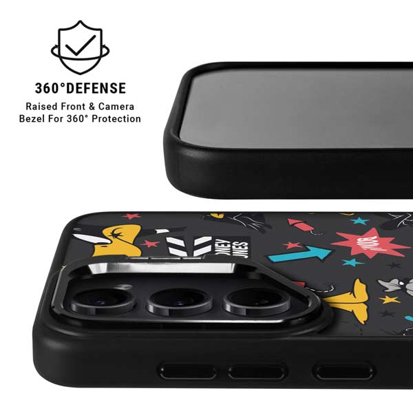 Looney Tunes Daffy Duck Patches Galaxy S26 Plus Kickstand Case