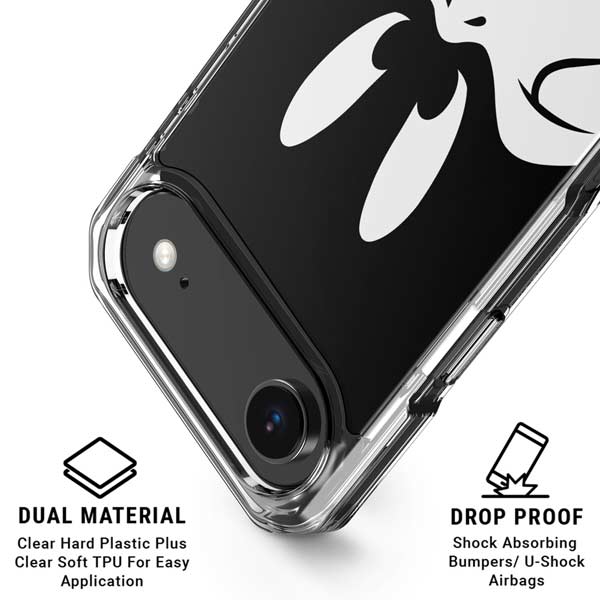 Looney Tunes Daffy Duck Plain Black and White iPhone 17 Air Clear Case