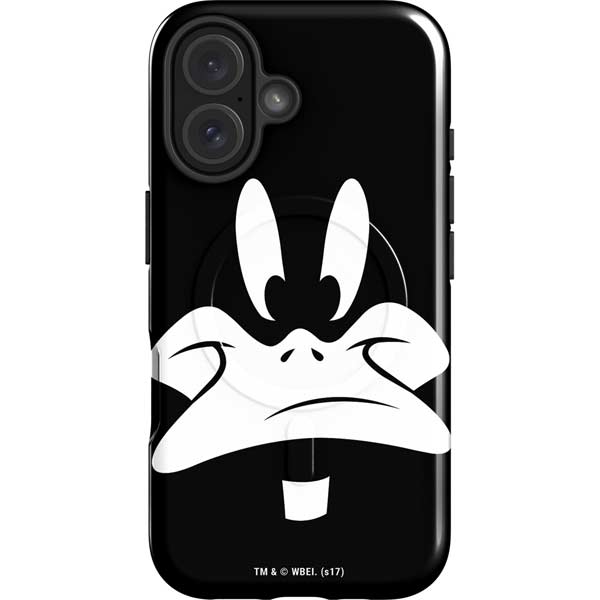 Looney Tunes Daffy Duck Plain Black and White iPhone 17 Magsafe Impact Case