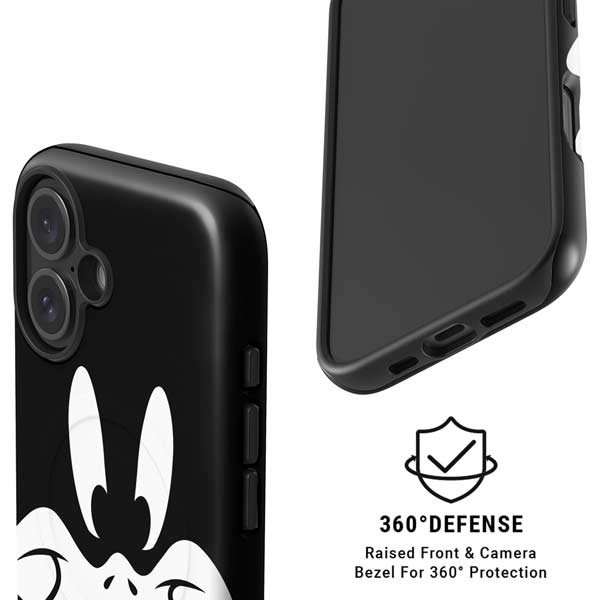 Looney Tunes Daffy Duck Plain Black and White iPhone 17 Magsafe Impact Case