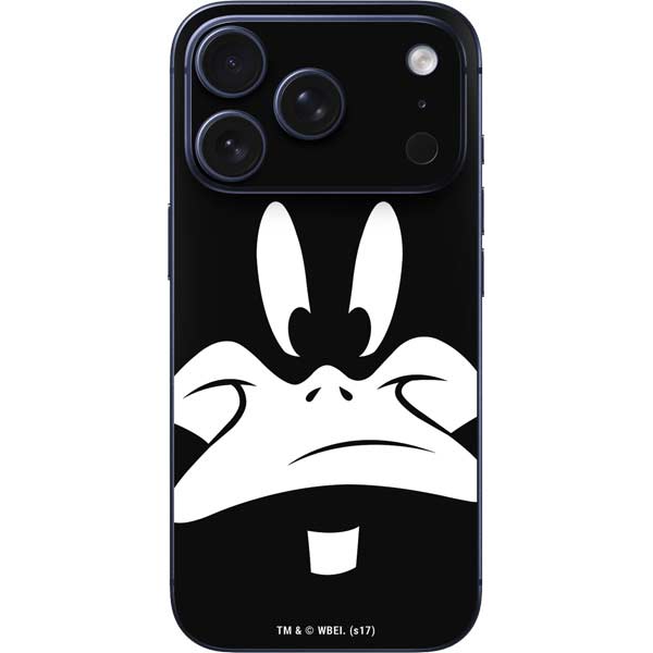 Looney Tunes Daffy Duck Plain Black and White iPhone 17 Pro Max Skin