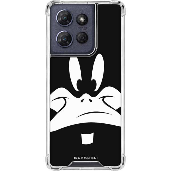 Looney Tunes Daffy Duck Plain Black and White Moto G Power 5G (2025) Clear Case