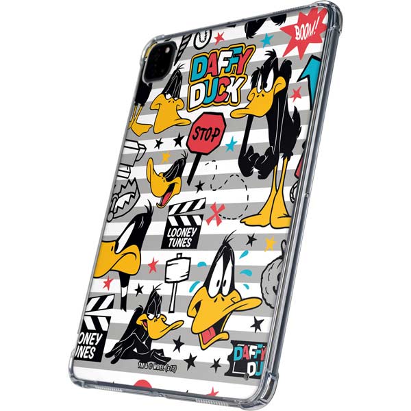 Looney Tunes Daffy Duck Striped Patches iPad Pro 11in (2024) Clear Case