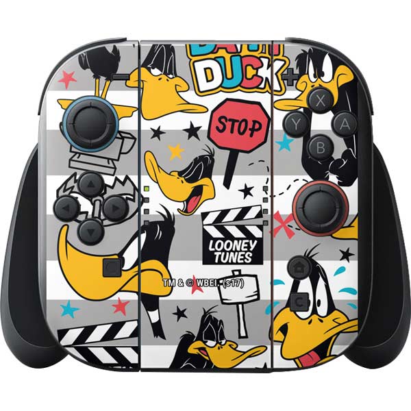 Looney Tunes Daffy Duck Striped Patches Nintendo Switch 2 (2025) with Joy-Con Skin