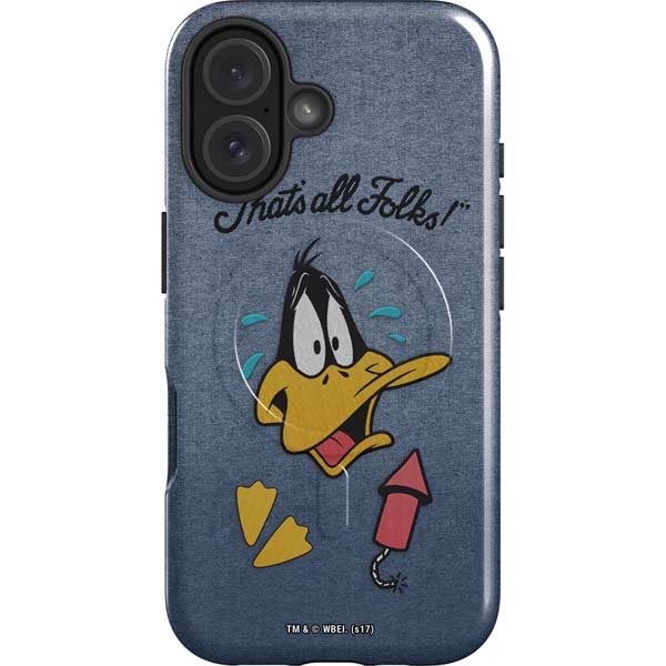 Looney Tunes Daffy Duck Thats All Folks iPhone 16 Plus Magsafe Impact Case