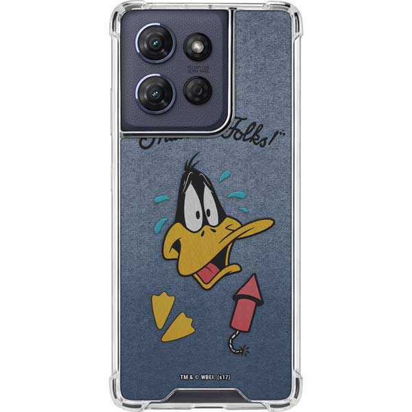 Looney Tunes Daffy Duck Thats All Folks Moto G 5G (2025) Clear Case