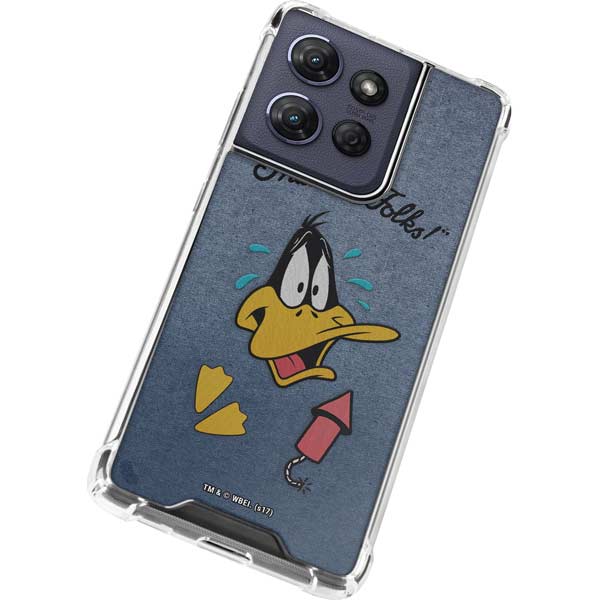 Looney Tunes Daffy Duck Thats All Folks Moto G 5G (2025) Clear Case