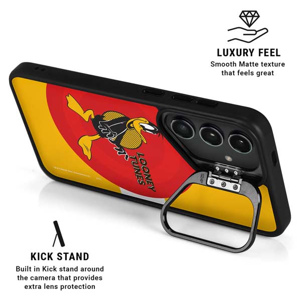 Looney Tunes Daffy Duck Yellow Stripes Galaxy S26 Ultra Kickstand Case